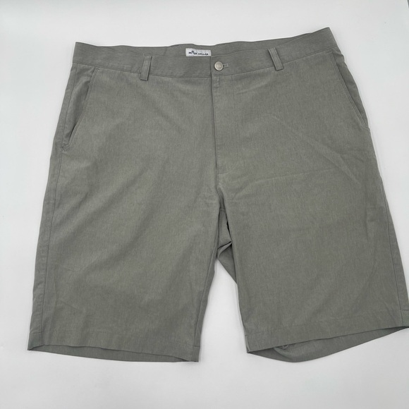 Peter Millar Men’s Size 38 Performance Golf Shorts Gray Stretch Casual Chino - Picture 1 of 9